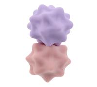 HAMPPLIES 2pcs Hard Spiky Massage Balls for Trigger Point Therapy and Fascial Release, Silicone Yoga Acupoint Massage Spheres for Foot Circulation and Muscle Relaxation