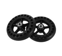 HAMPPLIES 2pcs Honeycomb Design Wheelchair Wheels Front and Rear Replacement Solid Tires Anti-Slip with Central for Walkers and Electric Wheelchairs