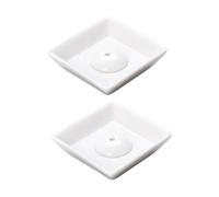 HAMPPLIES 2PCS Japanese Style Ceramic Incense Tray White Stick Holder Delicate Handmade Desktop Adornment Elegant Home Decoration Gift