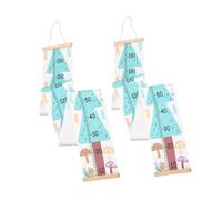 HAMPPLIES 2pcs Kid Height Wall Ruler Growth Chart Wooden Non-Woven Fabric Minimalist Wallmounted Photography Decor for Room