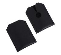 HAMPPLIES 2pcs Leather Safety Head Protective Covers Anti-scratch Storage Sleeves Travel Head Protector for Men’s Manual Double Edge