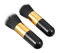 HAMPPLIES 2Pcs Makeup Brush with Soft Synthetic Hair Loose Powder and Foundation Brushes for Blending Contouring Highlighting Womens Cosmetic Tool for Smooth Even Application