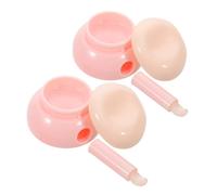 HAMPPLIES 2pcs Mini Lipstick Storage Jars Refillable Round Travel Containers for Balm and Lotion Portable Makeup Sample Cream Holders for Skincare and Outdoor Use