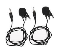 HAMPPLIES 2pcs Mini Professional Lavalier Lapel Microphone with 3.5mm Jack High Sensitivity Microphone Core and Anti-interference Feature Suitable for Teaching Amplifiers