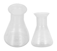 HAMPPLIES 2pcs Plastic Conical Flasks Laboratory Beakers Splashproof Design Lightweight Science Lab Equipment for School Chemistry and Field Experiments