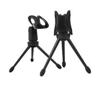 HAMPPLIES 2Pcs Plastic Microphone Tripod Stand with Heavy Base Wear Resistant Mic Bracket for Desktop Recording Broadcasting Meetings Lectures and Live Streaming