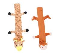 HAMPPLIES 2pcs Plush Animal Stethoscope Covers Soft Neck Protector Wraps with Name Tag Cute Cartoon Design for Doctors Nurses Pediatric Use Comfortable and Easy to Clean