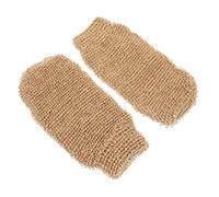 HAMPPLIES 2PCS Premium Jute Bath Gloves Exfoliating Scrubbing Towels for Shower Hand Rub Towels for Gentle Deep Skin Massage Cleansing Suitable for Neck and Shoulder Spa Use
