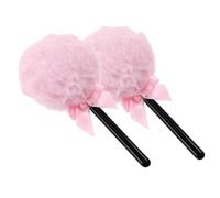 HAMPPLIES 2Pcs Pressed Powder Puff for Face and Body Soft Velour Makeup Applicator Portable Travel-friendly Loose and Setting Powder Tool for Women