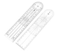 HAMPPLIES 2Pcs Professional Medical Goniometer Transparent Orthopedic Angle Ruler with Clear Scale for Joint Range of Motion Measurement and Therapy Evaluation