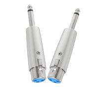 HAMPPLIES 2pcs Professional Microphone Jack Adapter Durable Metal Shell Male to Female Xlr Converter Stable Audio for Stage Streaming Equipment