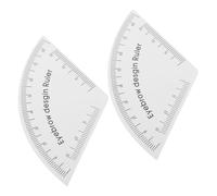 HAMPPLIES 2pcs PVC Eyebrow Ruler for Microblading Accurate Brow Mapping Tool Fit for All Face Shapes Reusable Transparent Drawing Accessory for Home Makeup