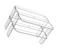 HAMPPLIES 2pcs Refrigerator Storage Racks Plastic Multi-purpose Polished Shelves for Kitchen and Restaurant Organising