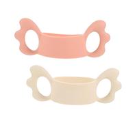 HAMPPLIES 2pcs Silicone Bottle Handle for Boy Girl Newborn Boy Girl Comfortable to Hold Milk Bottle Handle for Months Plus