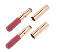 HAMPPLIES 2pcs Silicone Lip Applicator Brush Ergonomic Lip Gloss Tool for Smooth Application Prevents Smudging Covers Flaws Skin Friendly Durable for Makeup Professionals Beginners