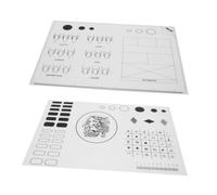 HAMPPLIES 2pcs Silicone Nail Practice Plates with Black White Test Zones Nail Art Stamping Mats for Professional and Personal Manicure Design Portable and Easy to Store