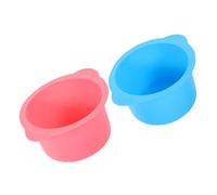 HAMPPLIES 2Pcs Silicone Wax Warmer Bowl Non Stick Applicator for Hair Removal Easy Demolding Design Multipurpose Use for Wax Melting and Beauty Treatments