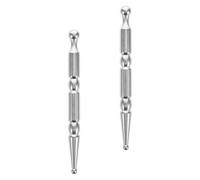 HAMPPLIES 2pcs Stainless Steel Deep Tissue Massage Pen for Full Body Face Manual Reflexology Guasha Tool with Polished Surfaces Portable Trigger Point Therapy Stick for Muscle Relaxation and