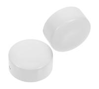 HAMPPLIES 2pcs Stainless Steel Handrail End Caps Secure Fit Handrail End Finish for PVC Wooden Stair Railings with Elegant Wood-Style Design