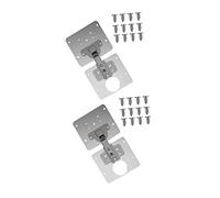 HAMPPLIES 2pcs Stainless Steel Hinge Repair Plate Kit with Fixed Brackets and Hinge Rust Durable Repair Bracket with Screws for Kitchen Cabinet Door Reinforcement and Shelf Fixing