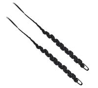 HAMPPLIES 2pcs Synthetic Braided Ponytail Extension Long Natural-looking Wig for Classic Color Safe Materials Versatile Braided Hairpiece for Parties Cosplay Festivals Stage Performance