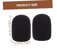 HAMPPLIES 2Pcs Thickened Black Microphone Sponge Covers for Ktv Practical Windshield Dustproof Microphone Mufflers Protecting Against Wind and Saliva