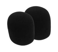 HAMPPLIES 2pcs Thickened Washable Microphone Covers Large Sponge Mic Windshield Soft Handheld Windscreen for Conference Stage Ktv Interviews Noise Reduction Protection