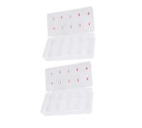 HAMPPLIES 2pcs Transparent Nail Art Storage Box with Compartments Portable Compact Organizer for False Nail Tips and Accessories Lightweight Plastic Case for Manicure Tools and Supplies