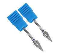 HAMPPLIES 2pcs Tungsten Carbide Manicure Bits Nail Drill Bits Cuticle Removal Gel Nail File Drill Tools for Professional Salon and Home Use