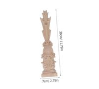HAMPPLIES 2pcs Unpainted Wood Carved Appliques Decorative Wood Onlays for Window Door Frames Roman Columns Fireplace Mantels and Dressers DIY Stainable Trim for Elegant Home Decor