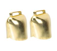 HAMPPLIES 2pcs Vintage Animal Bells for Cow Horse Sheep Anti-lost Grazing Alarm Pendants Soft Chime Portable Pet Collar Ornaments Christmas Craft Decorations