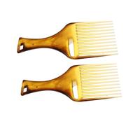 HAMPPLIES 2pcs Vintage Wide Tooth Afro Hair Pick Comb Plastic Detangling Styling Tool for Curly Thick Long Hair Retro Large Tooth Design for Effortless Grooming