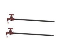 HAMPPLIES 2pcs Vintage Wooden Hairpin Chinese Hair Sticks for Bun and Chignon Styling Wood Hair Pin Faucet Shaped Design for Women Girls