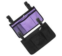 HAMPPLIES 2pcs Wheelchair Arm Organizer Bags Side Storage Pouch Oxford Cloth Multi-use Hanging Bag for Walker Armrest Outdoor Travel Daily Use