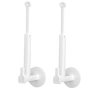 HAMPPLIES 2pcs WiFi Router Shelf Wall Storage Hooks with Strong Load-Bearing and Easy to Install Adhesive Design for Living Rooms and Offices White Ps Material