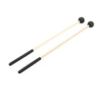 HAMPPLIES 2pcs Wooden Handle Drum Mallets with Round Heads for Tongue Drum Xylophone and Percussion Instruments Ergonomic Grip Smooth Playability for All Levels