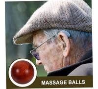 HAMPPLIES 2Pcs Wooden Muscle Stretch Balls Hand Exercise Fitness Massage for Manual Dexterity and Strength Training Suitable for Home and Family Health Care