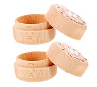 HAMPPLIES 2pcs Wooden Teeth Keepsake Box Multipurpose Tooth Holder for Boys Modern Minimalist Design Storage Container Hair Locks Small Jewelry Safe Wood Material Organizer
