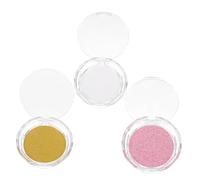 HAMPPLIES 3 Pcs Eyelash Storage Boxes Crystal Glitter False Lash Cases Small Travel Lash Organizer for Women Girls Makeup Supplies