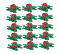 HAMPPLIES 30pcs Mini Ladybug Wooden Clips Small Photo Pegs for DIY Crafts and Memo Cards Decorative Animal Paper Holders for Wedding Party Holiday Displays Compact Lightweight Craft Pegs