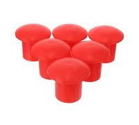 HAMPPLIES 30pcs Red Rebar Safety Caps Mushroom Covers for Steel Bars Durable Plastic Compression Resistant Protective End Caps for Construction Site Injury Prevention