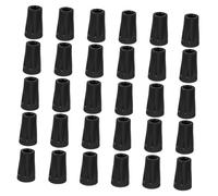 HAMPPLIES 30pcs Rubber Walking Stick Ends Round Head Cane Tips Non Slip Trekking Pole Replacement Protectors for Stability Rocky Snowy Trails Easy Installation