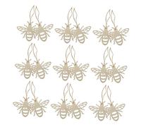 HAMPPLIES 30Pcs Wooden Bee Cutout Ornaments Unfinished Wood Slices for DIY Party Decorations Crafting Hanging Tags and Creative Bee-Shaped Home Decor