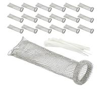 HAMPPLIES 36pcs Stainless Steel Washing Machine Lint Traps with Cable Ties, 304 Metal Laundry Hose Filter Mesh for Washer Drain, Lint Catcher to Prevent Clogs and Protect Pump in Home