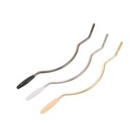 HAMPPLIES 3pcs 6mm Single Tremolo Whammy Bar Arm for Electric Guitar Tremolo System Curved Bridge Lever in Gold Silver and Black Compatible with St Style Guitars