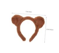 HAMPPLIES 3pcs Cute Bear Ears Headband Soft Plush Animal Ear Hair Accessories for Women Comfortable Fit Party Cosplay Halloween Celebration