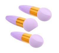 HAMPPLIES 3pcs Diagonal Cutter Sponge Makeup Sponge Handle Foundation Sponges for Powder Blending Beauty Tools