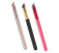 HAMPPLIES 3Pcs Eyebrow Brush Kit Angled Makeup Brushes for Precise Brow Tinting and Eyeliner Application Soft Makeup Tools for Women Portable Professional Cosmetic