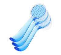 HAMPPLIES 3pcs Goat Horn Facial Cleansing Brush with Soft Skin Friendly Bristles for Deep Exfoliation and Dust Removal Multiuse Face Wash Brushes for Men and Women at Home Travel Office