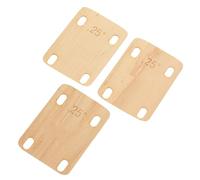 HAMPPLIES 3pcs Guitar Neck Shims Wooden Shims for Guitar Neck Plate Repair Elevation for Enhanced Sound Quality Easy Installation